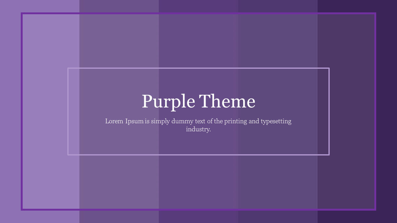 Beautiful Purple Theme PowerPoint Presentation Template